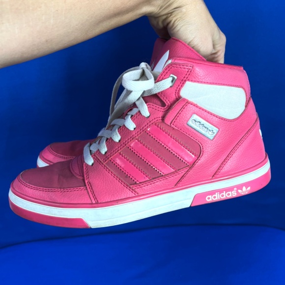 |•ADIDAS•| Ortholite Retro Bubble Gum Barbie Pink High Top Sneakers - Picture 4 of 16